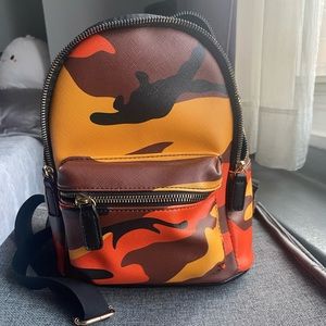 Orange Brown mini backpack